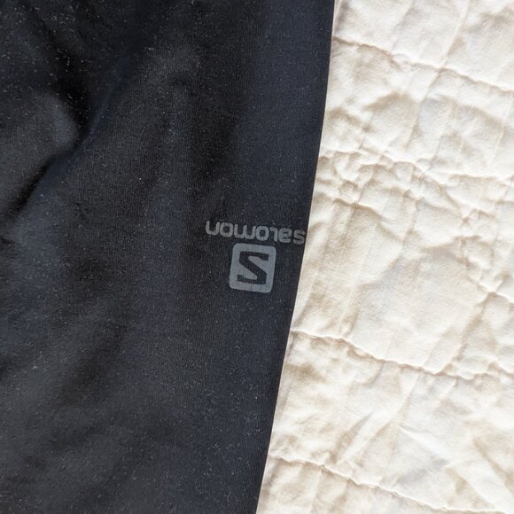 Salomon Women's Black Under Ski Leggings Reflective Pants Size M - Picture 3 of 7